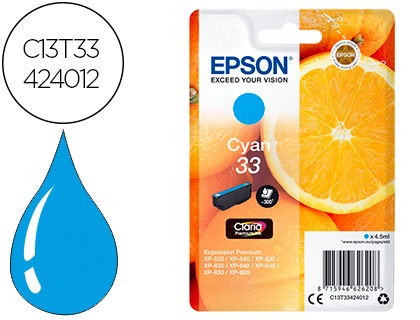Cartouche d'encre original epson t3342 cyan