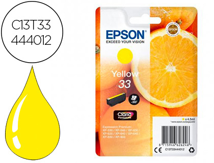 Cartouche d'encre original epson t3344 jaune