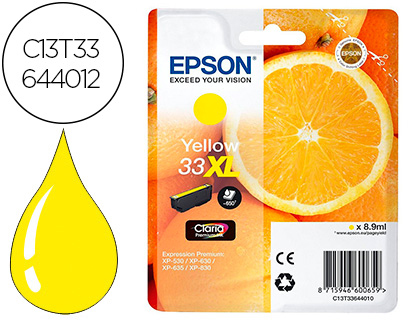 Cartouche d'encre original epson t3364 xl jaune