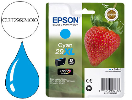 Cartouche d'encre original epson t2992 xl cyan