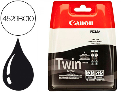 Cartouche d'encre original canon 525pgbk noir pack de 2