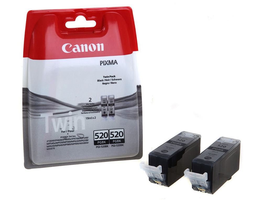 Cartouche d'encre original canon 520pgbk noir pack de 2