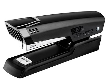 Agrafeuse maped essentials métal e3543 68x39x197mm half strip 25 feuilles agrafes 24/6 et 26/6 coloris noir