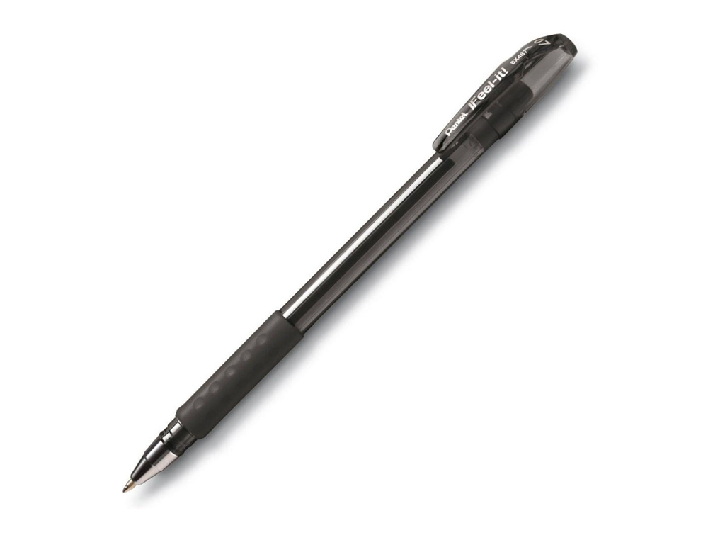 Stylo-bille pentel feel-it écriture moyenne pointe 0.7mm encre coloris noir