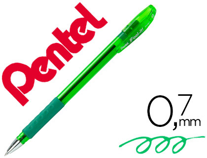 Stylo-bille pentel feel-it écriture moyenne pointe 0.7mm encre coloris vert