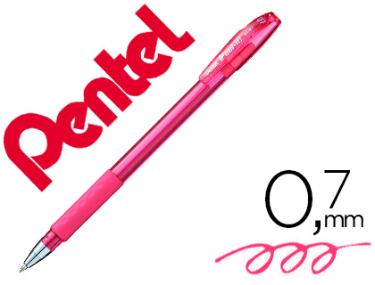 Stylo-bille pentel feel-it écriture moyenne pointe 0.7mm encre coloris rose