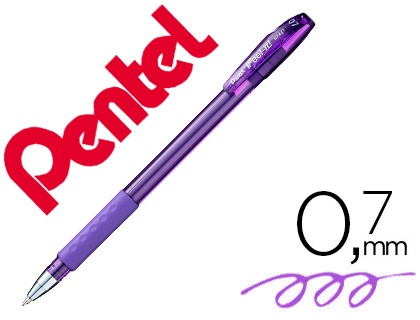 Stylo-bille pentel feel-it écriture moyenne pointe 0.7mm encre coloris violet