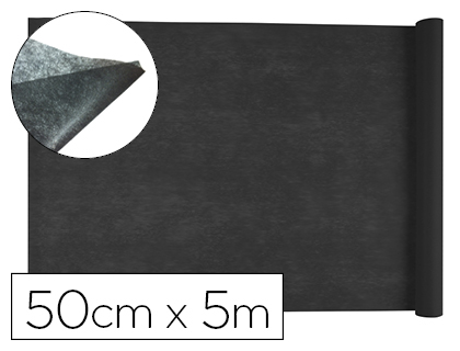 Tissu non tissé liderpapel costumes accessoires chemin de table rouleau 0.42x5m coloris noir