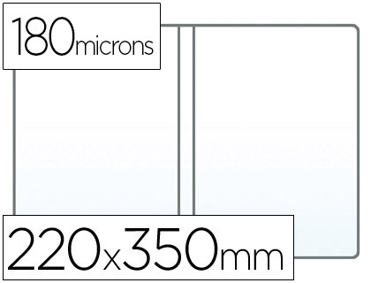 Pochette pvc porte-documents 18/100e 220x350mm coloris transparent