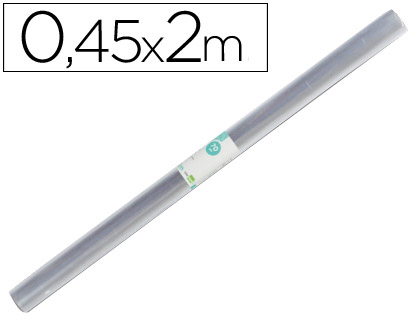 Couvre-livres liderpapel plastique transparent résistant 7/100e rouleau 0.45x2m