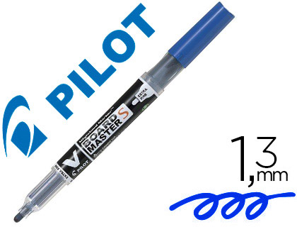 Marqueur pilot v board master rechargeable pointe conique extra fine 1.3mm encre liquide base alcool couleur vive bleu