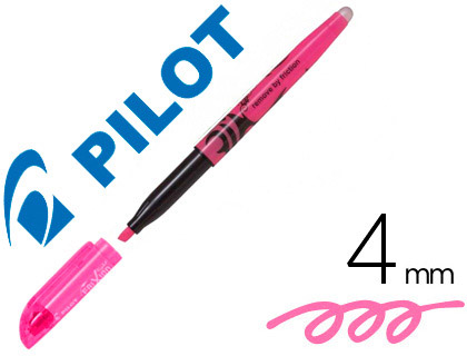 Surligneur pilot frixion light écriture 1/3.3mm encre thermosensible effaçage par frottement coloris rose