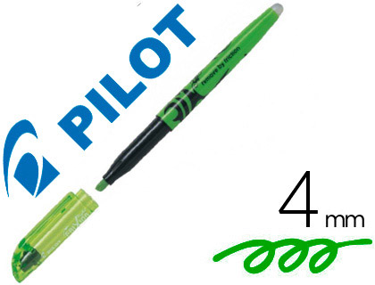 Surligneur pilot frixion light écriture 1/3.3mm encre thermosensible effaçage par frottement coloris vert