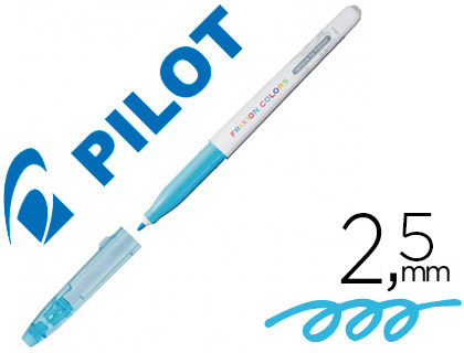 Stylo-feutre pilot frixion colors dessin effaçable pointe fibre résistante 2.5mm bleu clair