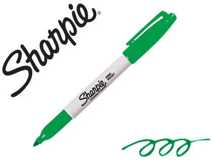 Marqueur sharpie permanent pointe ogive fine 0.9mm sèche rapidement coloris vert