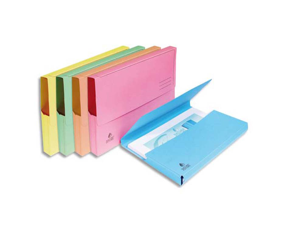Chemise exacompta super pastel pochette carte neuve rabat 210g coloris bleu clair lot 50 unités