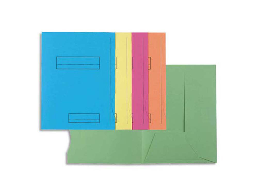 Chemise exacompta super carte semi rigide 240x320mm 210g imprimée 2 rabats coloris assortis lot 50 unités