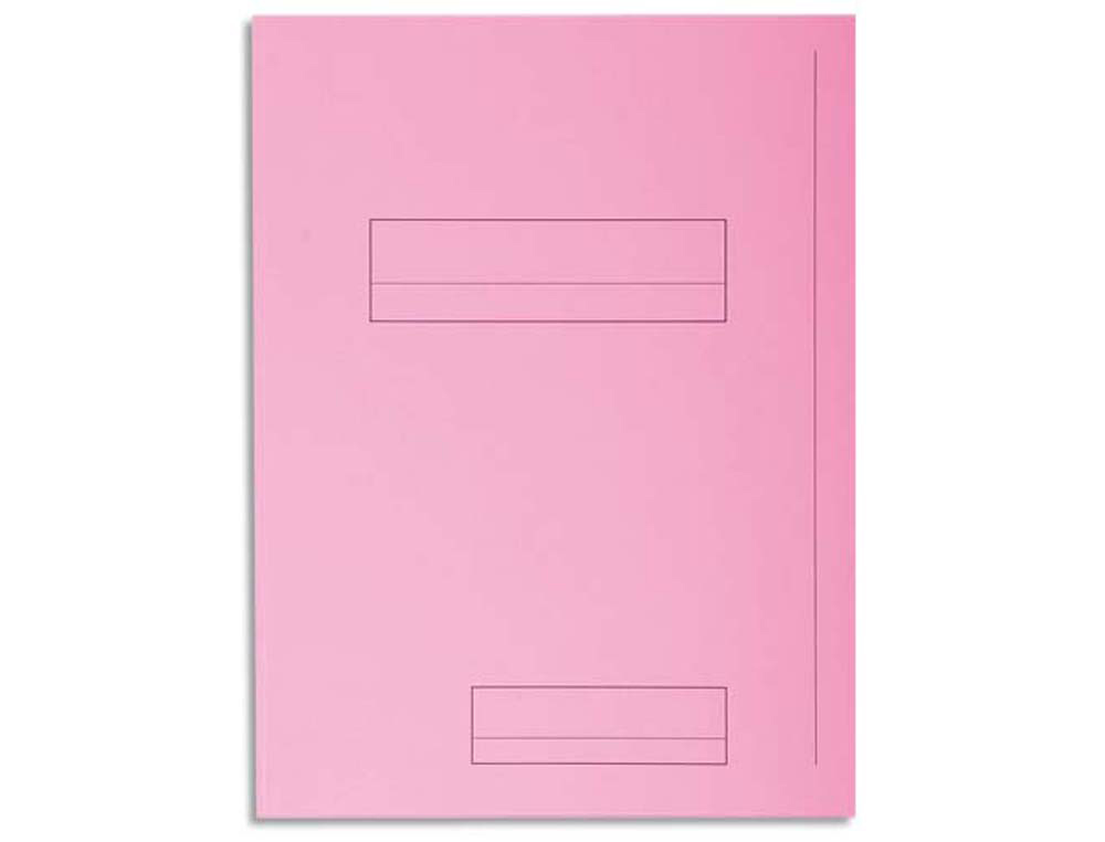 Chemise exacompta super carte semi rigide 240x320mm 210g imprimée 2 rabats coloris rose lot 50 unités