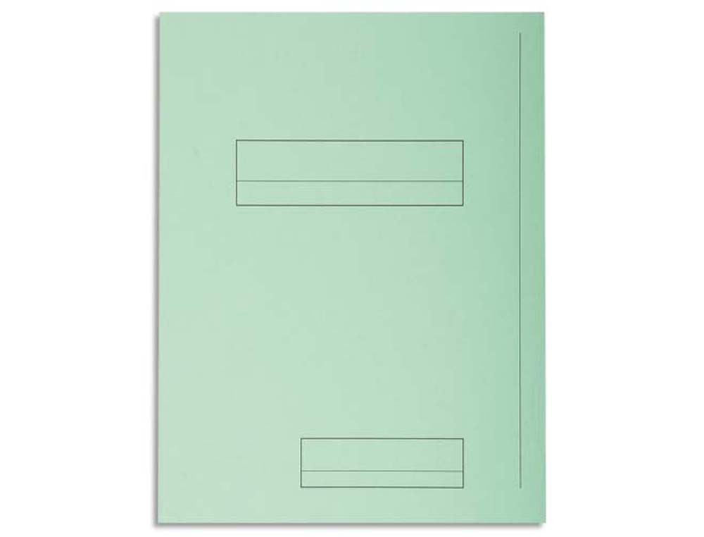 Chemise exacompta super carte semi rigide 240x320mm 210g imprimée 2 rabats coloris vert clair lot 50 unités