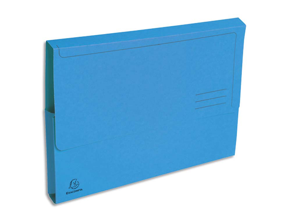 Chemise exacompta forever carte recyclée pochette 240x320mm 290g coloris bleu lot 50 unités