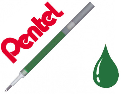 Recharge pentel roller encre gel energel bl57/bl107/bl77 largeur moyenne coloris vert