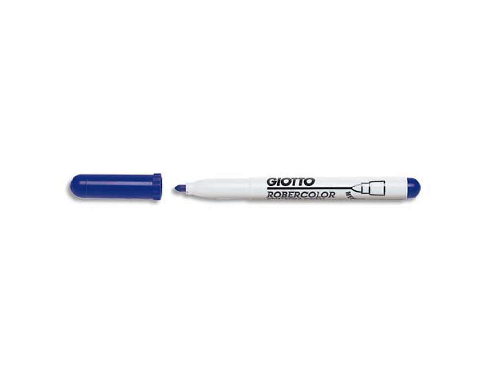 Marqueur giotto robercolor tableau blanc pointe medium ogive 4 mm encre effaçable coloris bleu