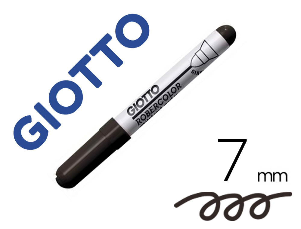 Marqueur giotto robercolor effaçable tableau blanc pointe maxi ogive 7 mm coloris noir