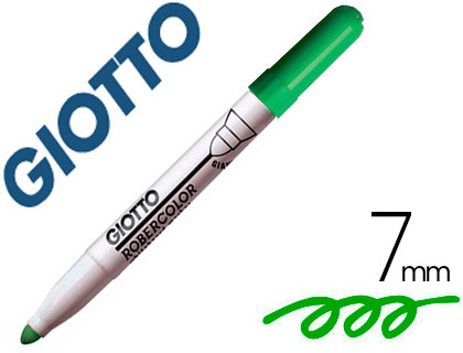Marqueur giotto robercolor effaçable tableau blanc pointe maxi ogive 7 mm coloris vert