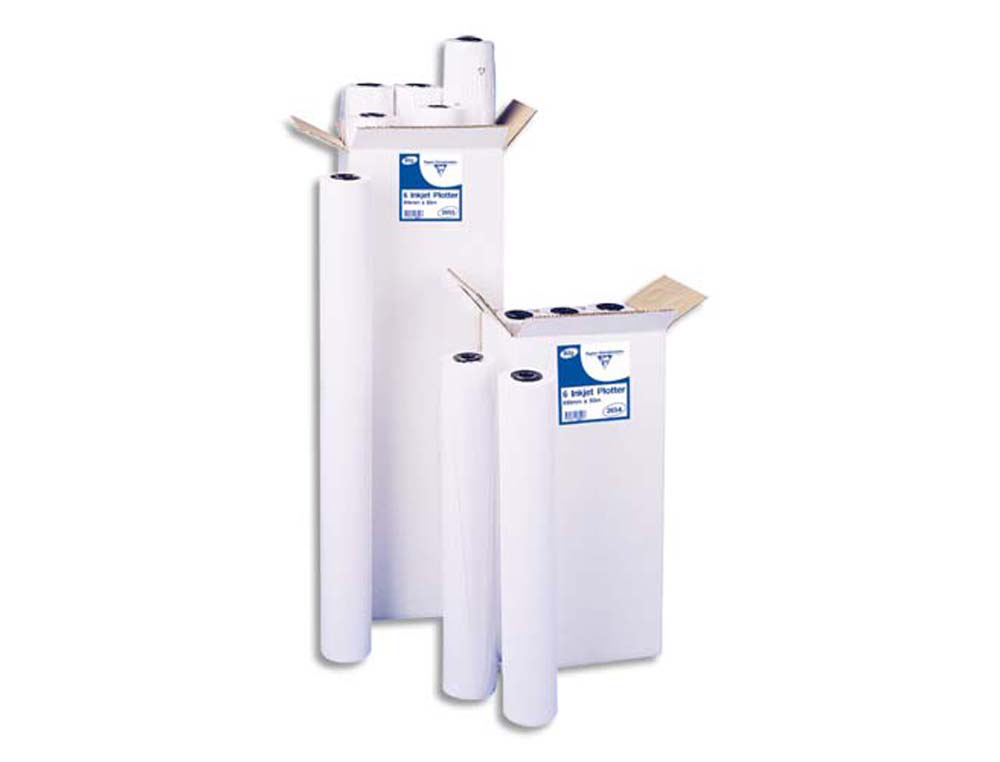 Papier clairefontaine universel blanc largeur 914mmx50m 80g application jet d'encre bobine