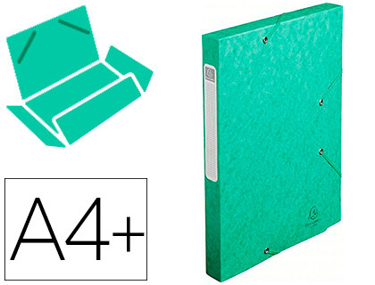 Boîte classement exacompta nature future carte lustrée 5/10e a4+ 240x320mm dos 25mm 400g coloris vert