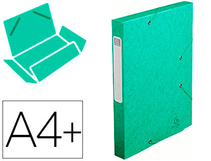 Boîte classement exacompta nature future carte lustrée 7/10e a4+ 240x320mm dos 40mm 600g coloris vert