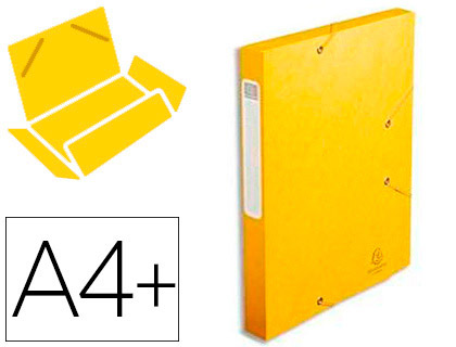 Boîte classement exacompta nature future carte lustrée 7/10e a4+ 240x320mm dos 40mm 600g coloris jaune
