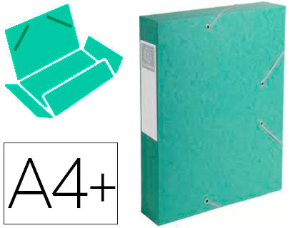 Boîte classement exacompta nature future carte lustrée 7/10e a4+ 240x320mm dos 60mm 600g coloris vert