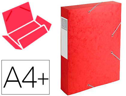 Boîte classement exacompta nature future carte lustrée 7/10e a4+ 240x320mm dos 60mm 600g coloris rouge