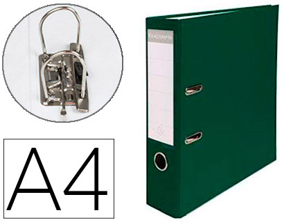 Classeur levier exacompta a4 polypropylène 22/10e dos 80mm coloris vert foncé