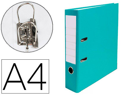 Classeur levier exacompta a4 polypropylène 22/10e dos 80mm coloris vert clair