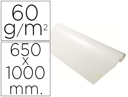 Recharge papier exacompta pour tableaux de conférence 65x100cm papier standard quadrillé 60g/m2 48 feuilles