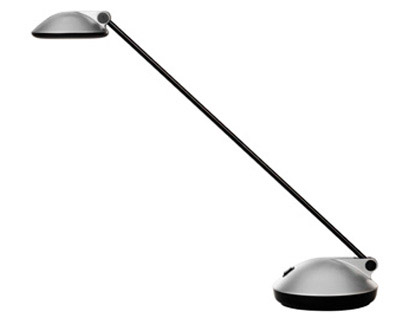 Lampe unilux jokerled 2.0 module led interchangeable interrupteur socle 2 intensités coloris gris