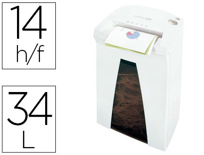 Destructeur hsm securio b24 coupe micro 4.5x30mm silencieux système anti-bourrage sécurité 34l 395x317x605mm