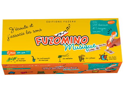 Coffret de jeux éditions fuzeau fuzomino musique 28 dominos 1 crayon sonore 1 câble usb 5 jeux différents