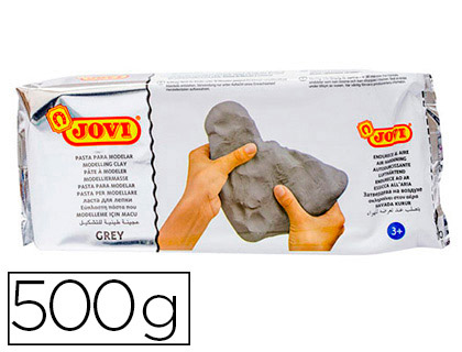 Pâte à modeler jovi autodurcissante coloris gris pain 500g