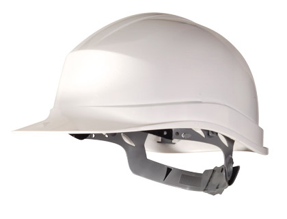 Casque deltaplus chantier zircon 1 polyéthylène serrage glissière +50ºc/-10ºc isolement électrique coloris blanc