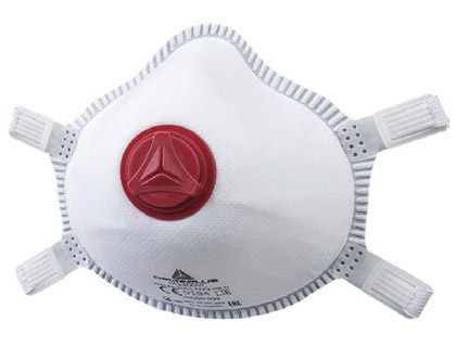 Demi-masque deltaplus jetable m1300v synthétique non tissee ffp3 brides réglables valve dolomite m1300vc bte de 5