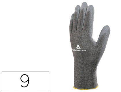 Gant tricot deltaplus polyester paume enduite polyuréthane jauge 13 taille 9 paire