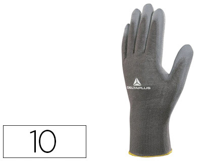 Gant tricot deltaplus polyester paume enduite polyuréthane jauge 13 taille 10 paire