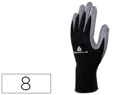 Gant tricot deltaplus polyester paume enduite nitrile jauge 13 taille 8 paire