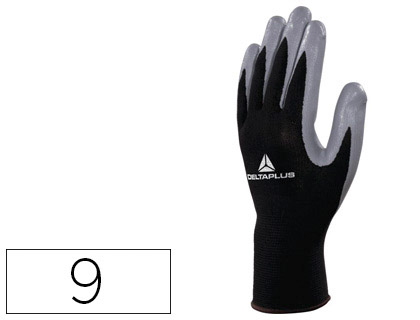Gant tricot deltaplus polyester paume enduite nitrile jauge 13 taille 9 paire