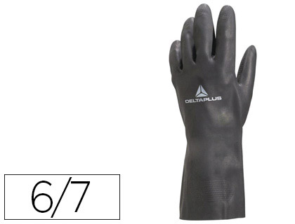 Gant néoprène deltpalus floqué coton longueur 30cm épaisseur 0.75mm coloris noir taille 6/7 paire