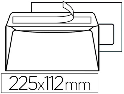 Enveloppe gpv dl+ 112x225mm 90g adhésive fermeture rapide sécurisée définitive blanche boîte 100 unités