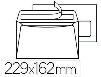 Enveloppe gpv c5 162x229mm 90g adhésive fermeture rapide sécurisée définitive fenêtre 45x100mm blanche boîte 500 unités